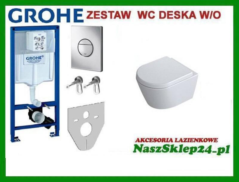 STELAZ GROHE 38840000 + MISKA OPUS + DESKA W/O+PRZYCISK