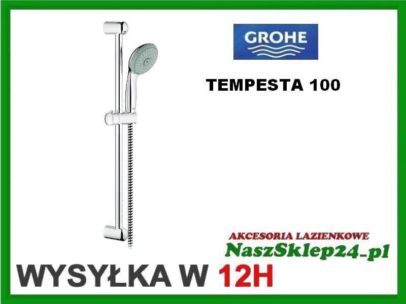 Zestaw prysznicowy natryskowy przesuwny TEMPESTA 100 Grohe 27794000-Słuchawka 3 strumienie
