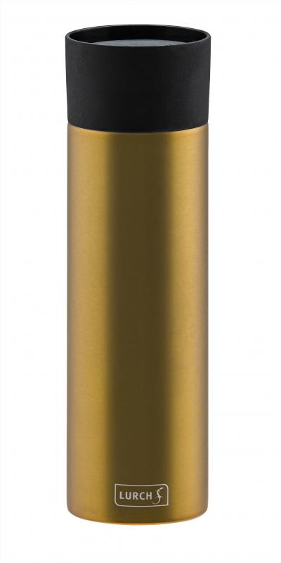 Lurch - kubek termiczny  0,5l Coffee-To-Go stalowy złoty jednoręczny