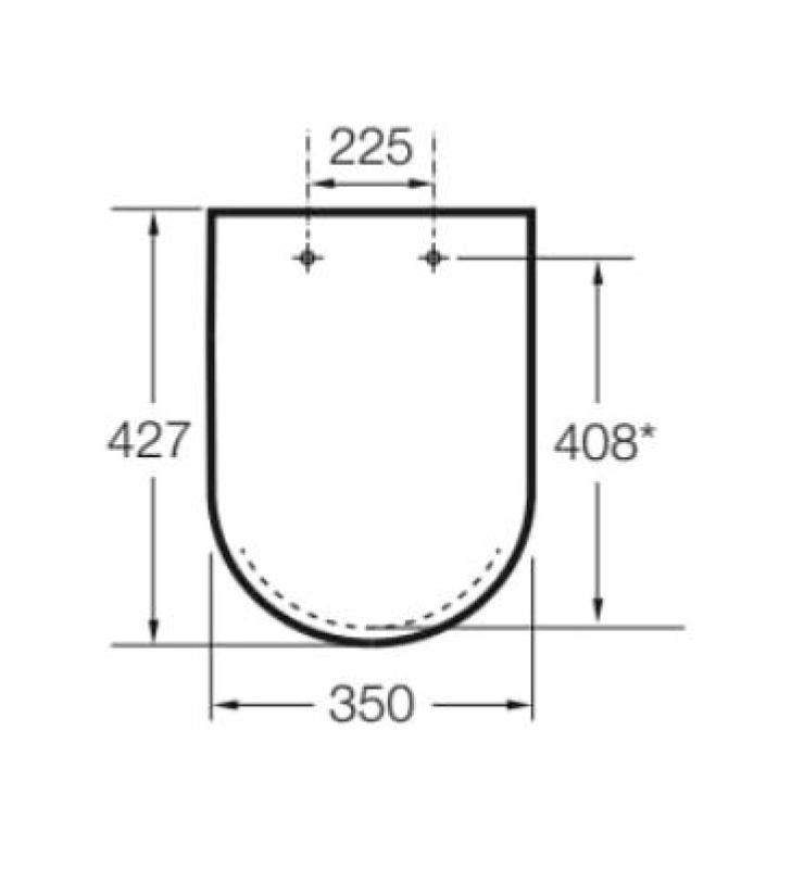 Deska wolnoopadająca GAP SQUARE  COMPACTO  - A801732001-rozstaw otworów 20 cm 