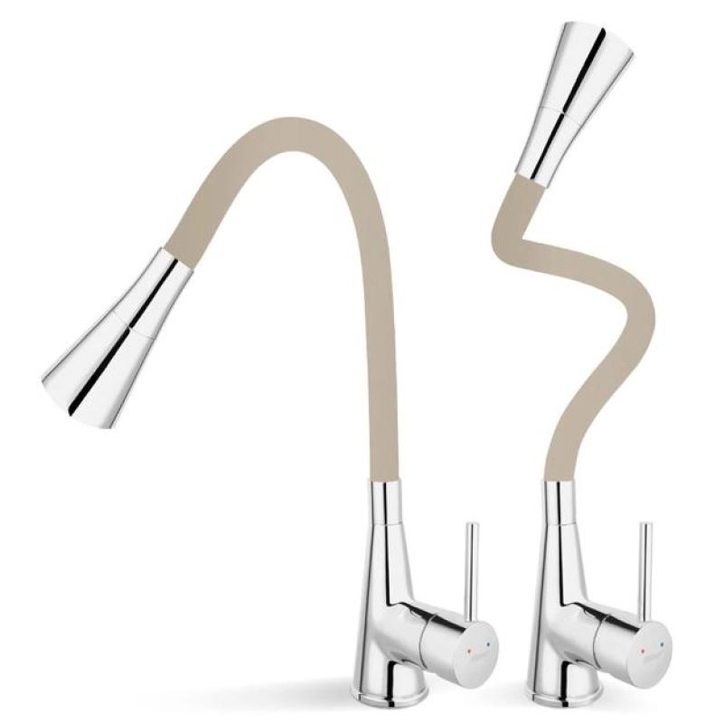 FERRO BATERIA KUCHENNA ZUMBA II BEŻOWA  ,RUCHOMA WYLEWK-BZA42P (1)