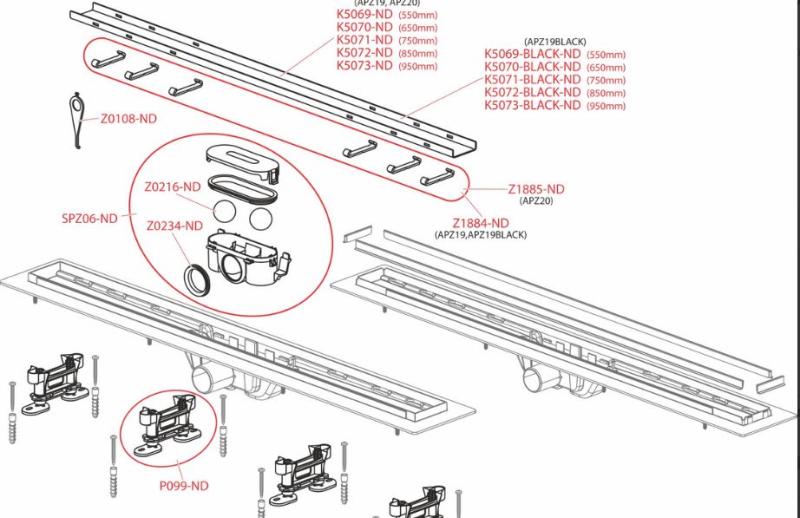 ALCAPLAST APZ-19 ODPŁYW LINIOWY ODWODNIENIE PRYSZNICOWE 85cm +RUSZT z 2 Funkcjami