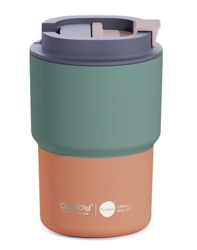 ASOBU KUBEK TERMICZNY BF52 Pastel Green  0,36 L z ceramiczną powłoką 