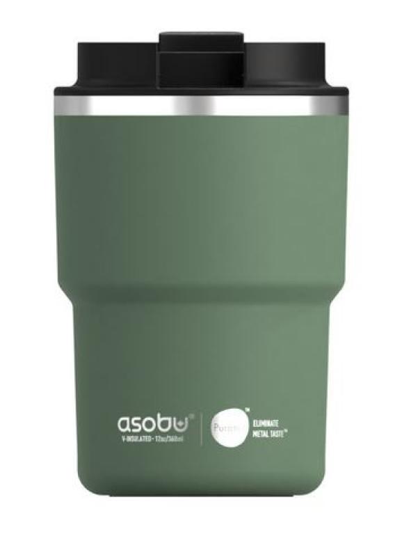 ASOBU KUBEK TERMICZNY BF52 GRENN  0,36 L z ceramiczną powłoką -ZIELONY 