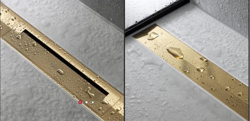 HANSGROHE  ODPŁYW LINIOWY RAINDRAIN 80 PAKIET ZŁ  FLEX+UBOX (56044990+01001180) ZŁOTY OPT