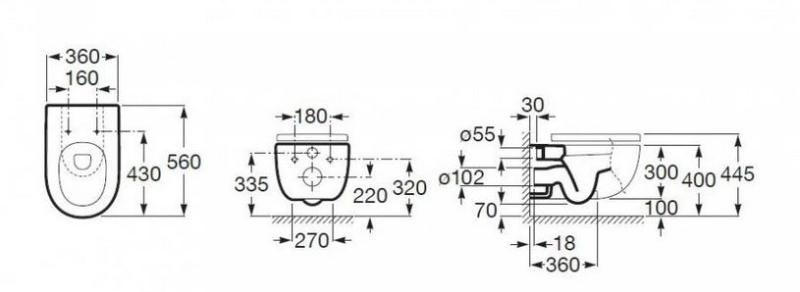Roca Meridian-N - Deska SUPRALIT wolnoopadająca  A8012A2