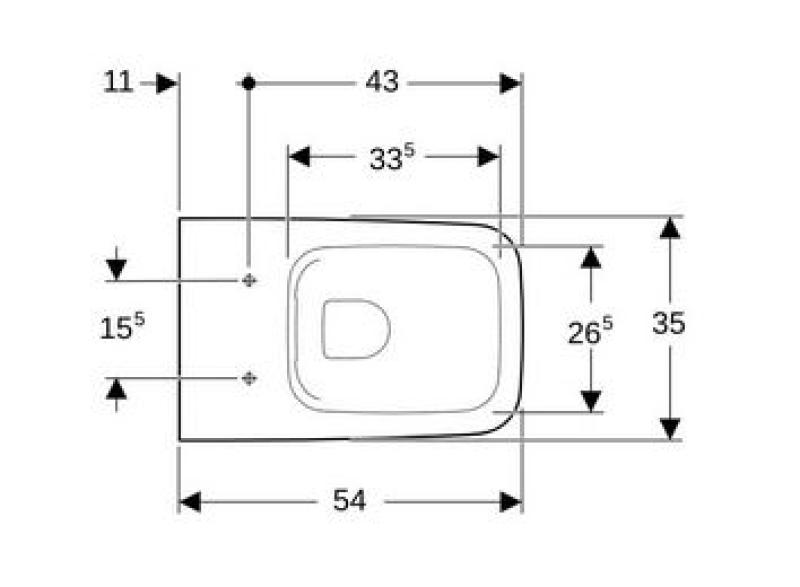 Miska WC GEBERIT iCon Square wisząca Rimfree - dawne  KOŁO Life (2)