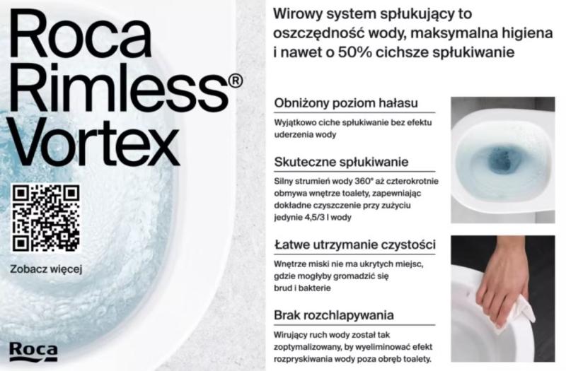  ROCA TALA  VORTEX wirowa  Miska Wisząca 54 cm z  deską  wolnoopadająca (3)