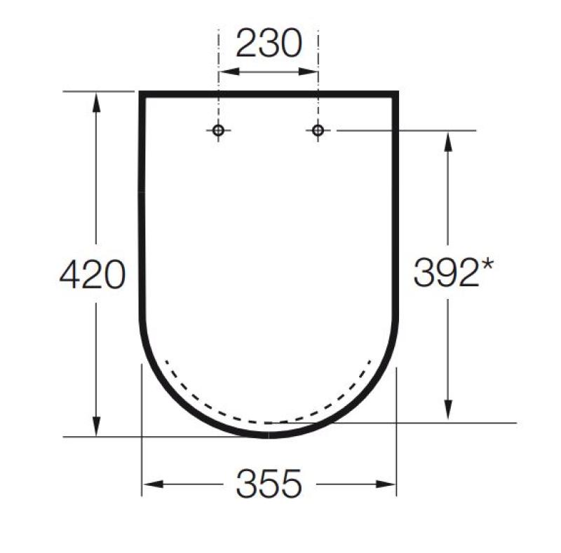 Deska WC wolnoopadająca twarda ROCA DAMA-N COMPACTO zawiasy chrom A80178C004 (2)