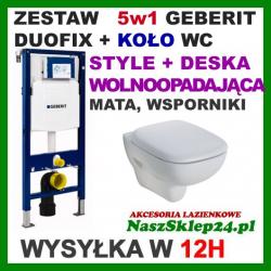 GEBERIT DUOFIX UP320+ MISKA KOŁO STYLE + DESKA WOLNA  __MATA GRATIS__