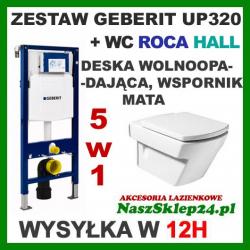 GEBERIT STELAŻ  DUOFIX UP320+ ROCA WC HALL + DESKA WOLNA __ 