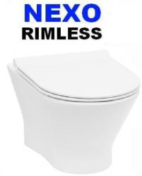 ROCA NEXO Miska WC podwieszana RIMLESS  A34664L + Deska  SLIM Wolnoopadająca  A801C4200U MATA GRATIS