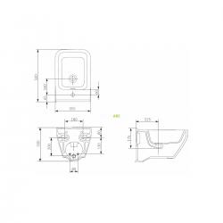 CERSANIT CREA   bidet podwieszany K114010