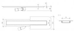 WIPER INVISIBLE odpływ liniowy odwodnienie prysznicowe 80 cm