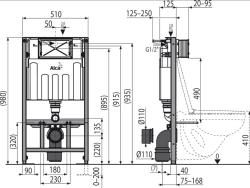  ALCAPLAST SADROMODUL STELAŻ PODTYNKOWY DO WC  AM101/1000