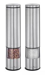 Obrazek 2 dla: Młynki elektryczne zestaw 23cm do soli i pieprzu Kuchenprofi Boston stalowe