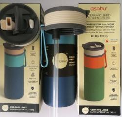  ASOBU KUBEK TERMICZNY BF27 Pastel Green  0,6L z ceramiczną powłoką 