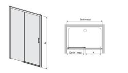 Obrazek 2 dla: DRZWI PRZESUWNE SANPLAST D2L/FREEZONE120S sbW0