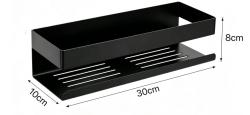 Obrazek dla: Royal Artisan Półka organizer pod prysznic 30 cm do kabiny czarna